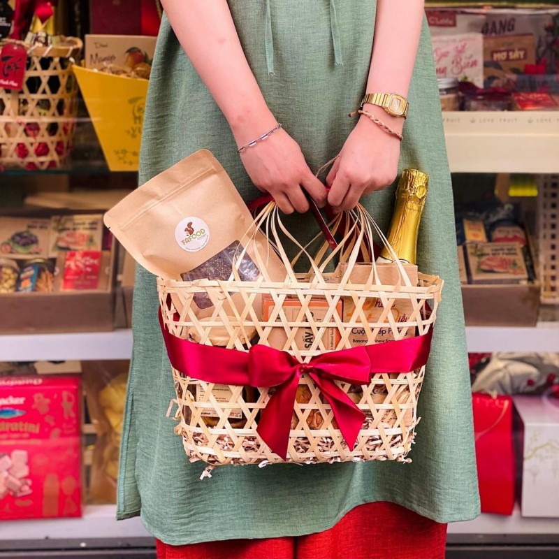 Giỏ Tre Đựng Quà Tết Mây Tre  – Giỏ Tre Tự Nhiên Thân Thiện Với Môi Trường